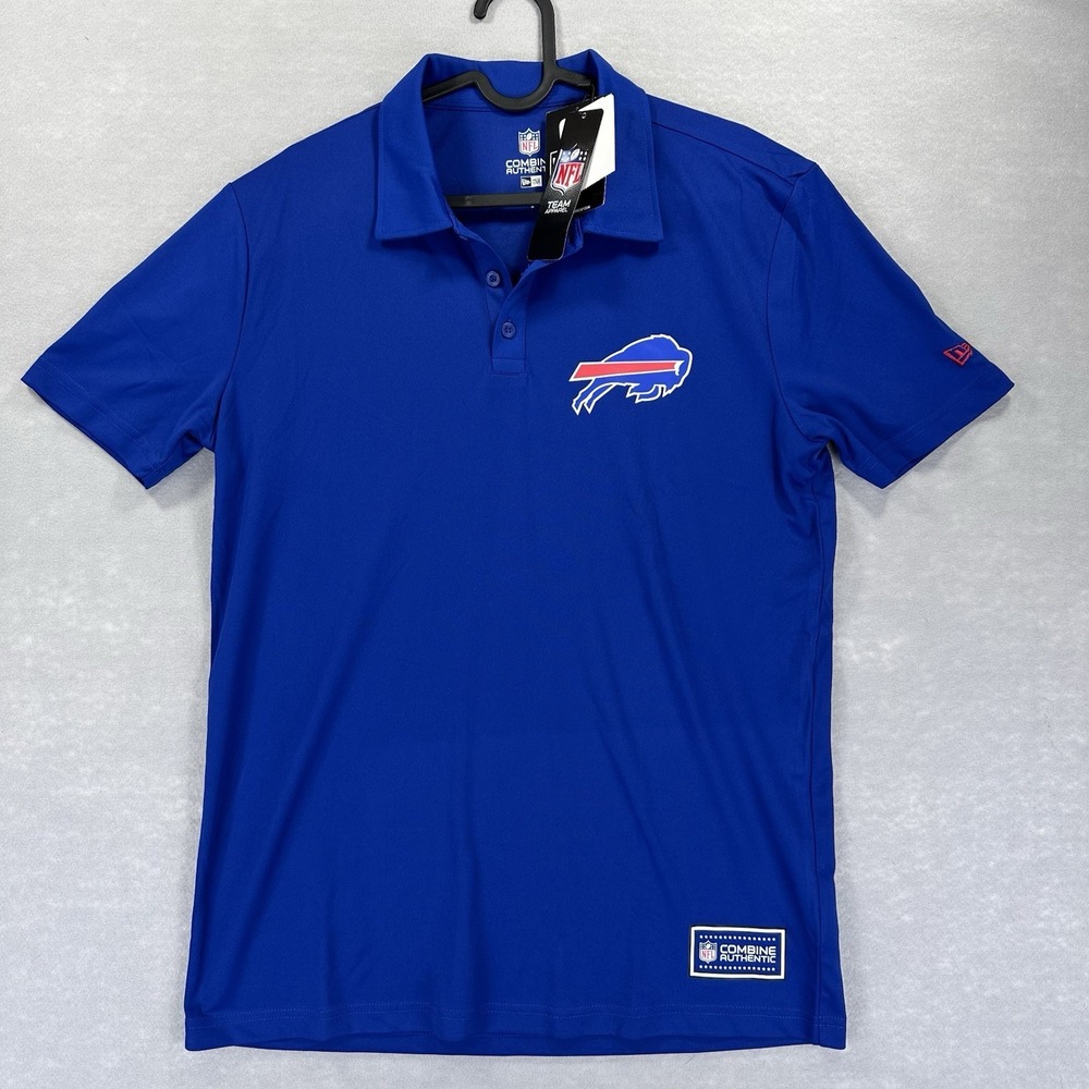 NEW Buffalo Bills Combine Authentic Blue Polo Men's Size M New Era Performance